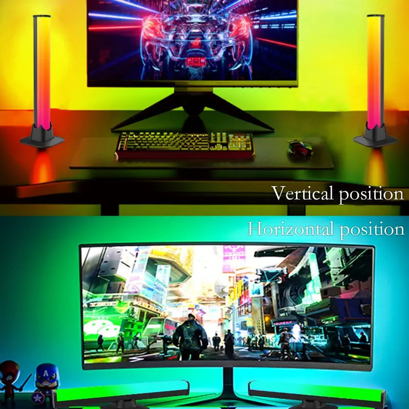 1pc Smart RGB LED Light Bars Night Light With BT APP Control Music Rhythm Lights Backlight For Gaming TV Room Decoration Lamp