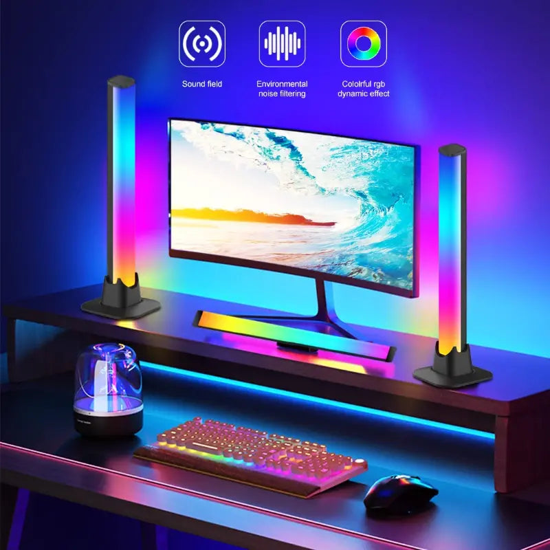 1pc Smart RGB LED Light Bars Night Light With BT APP Control Music Rhythm Lights Backlight For Gaming TV Room Decoration Lamp