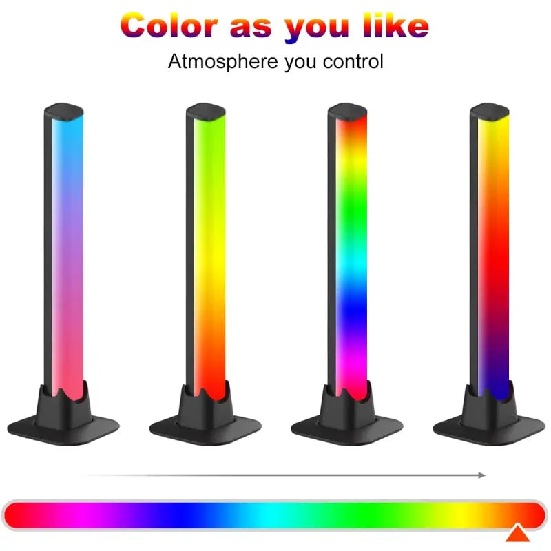 1pc Smart RGB LED Light Bars Night Light With BT APP Control Music Rhythm Lights Backlight For Gaming TV Room Decoration Lamp