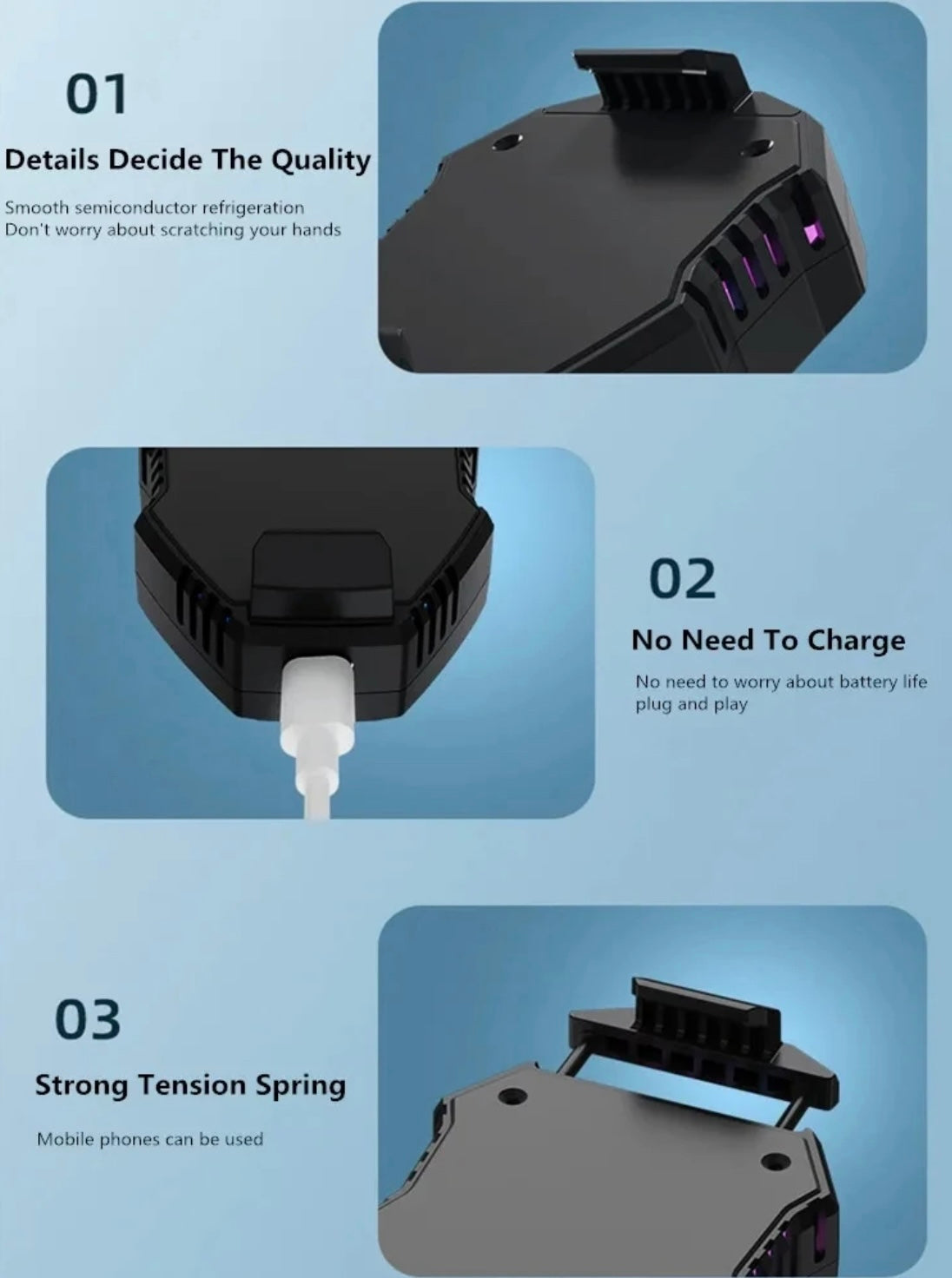 Gaming Cooler Mobile Phone Cooler Radiator PUBG Gaming Accessories Mobile Cooling Fan For Phone Semiconductor Radiator