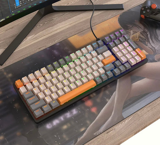 LED Mechanichal Gaming Keyboard Red Switch 100 KEY