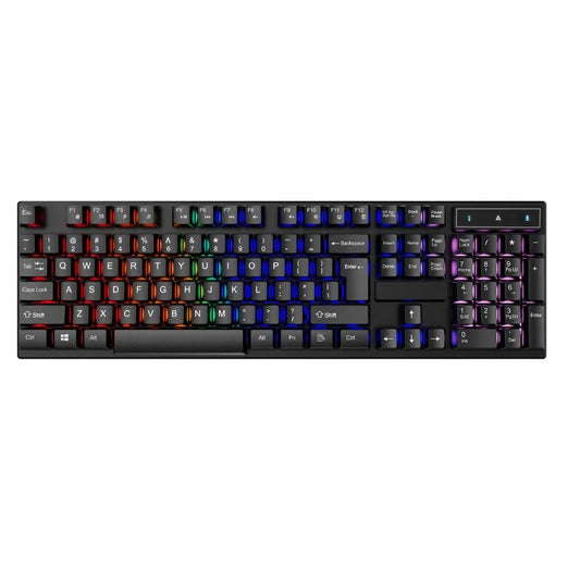 Wired USB Luminious Stiff RGB  Black Keyboard