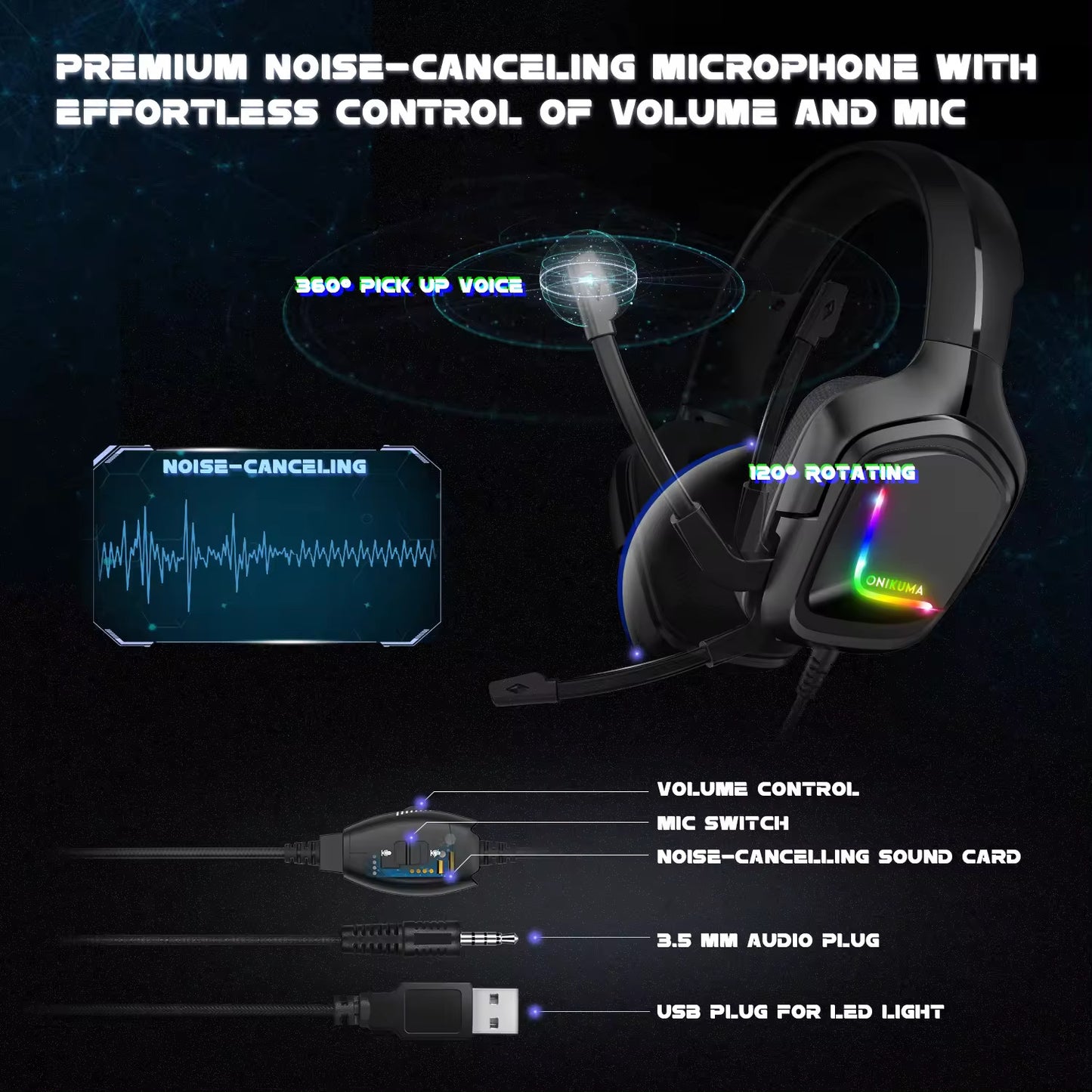 New Styles Camo/black Gaming Headset Headphones Over ear on ear headset with Microphone for PC Xbox One PS4