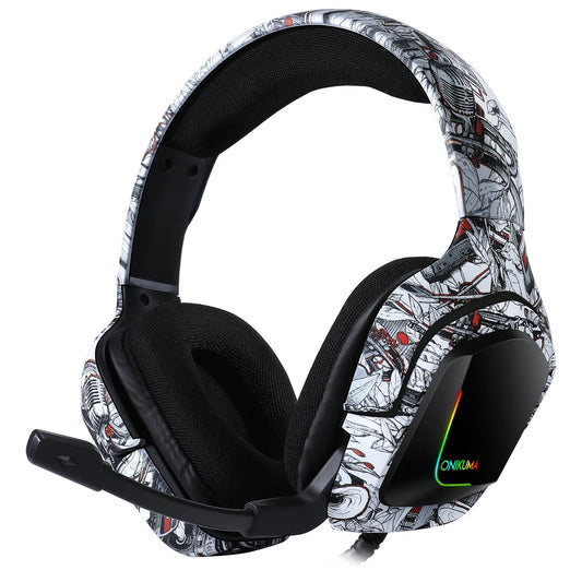 New Styles Camo/black Gaming Headset Headphones Over ear on ear headset with Microphone for PC Xbox One PS4