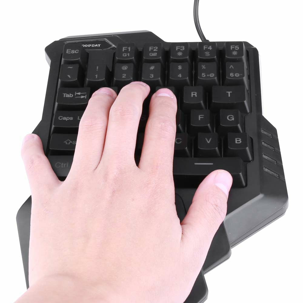 Gaming Keyboard + Mouse Set Anti-slip Wheel USB Wired Single Handedly Keyboard for PS4 Xbox One PC 360 Gaming
