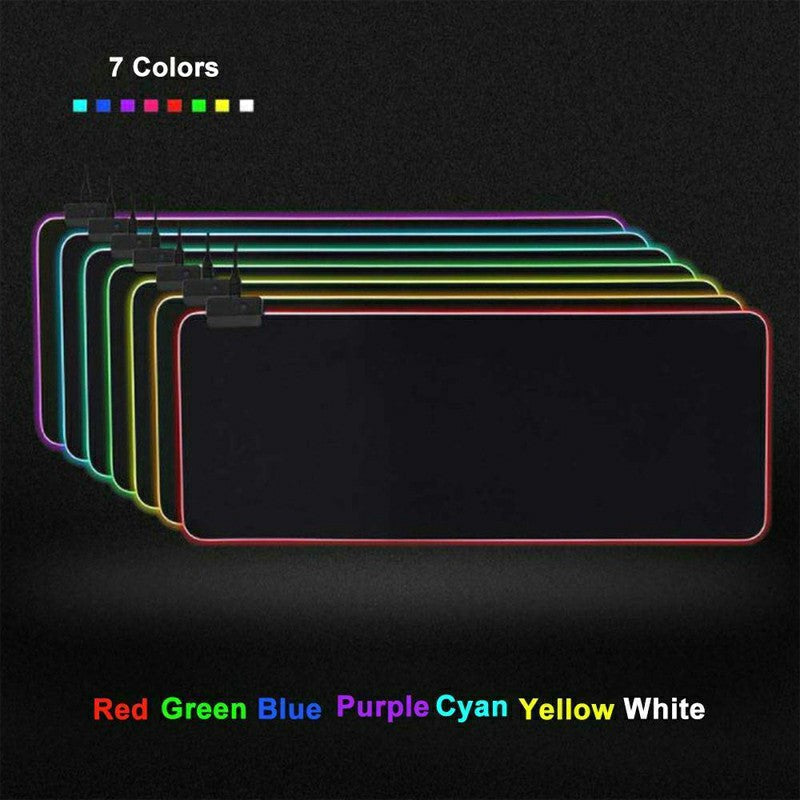 80 x 30CM RGB LED Lighting Gaming Mouse Pad for PC Laptop