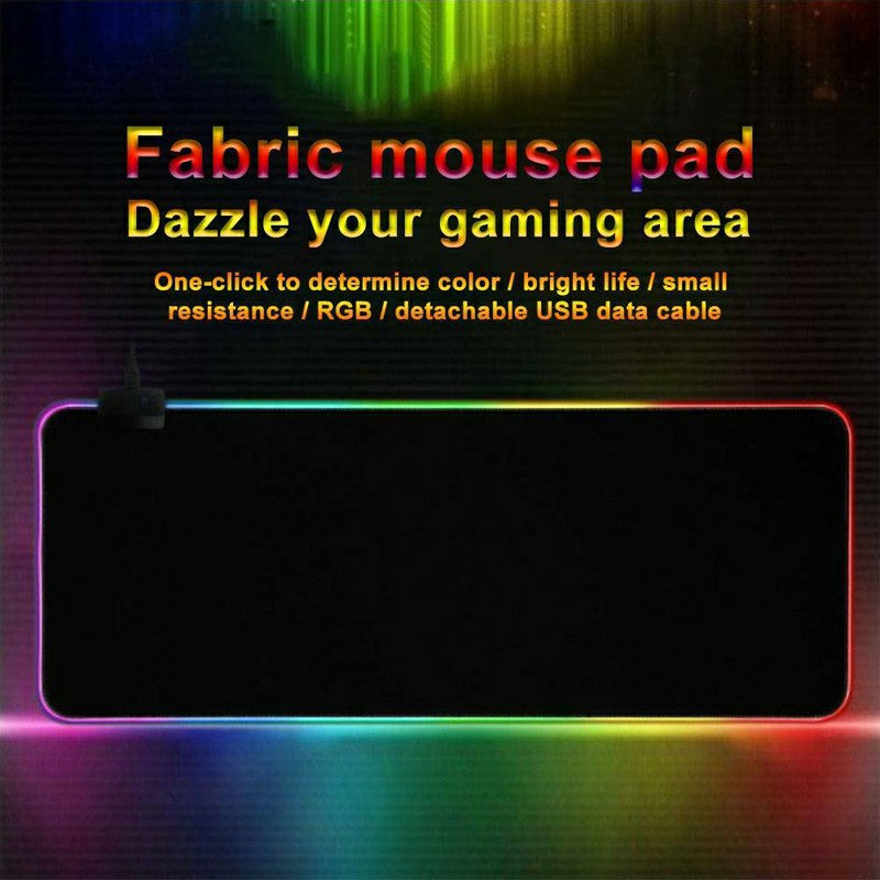 80 x 30CM RGB LED Lighting Gaming Mouse Pad for PC Laptop