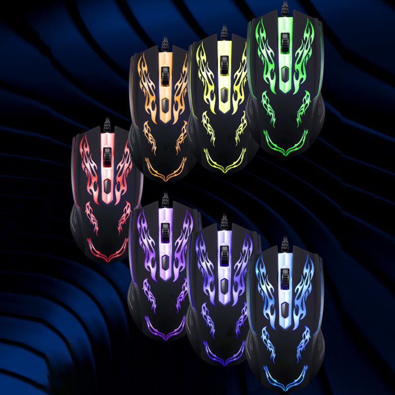 Gaming Mouse 7 Color LED Wired Optical USB Gaming PC Mouse Computer Laptop