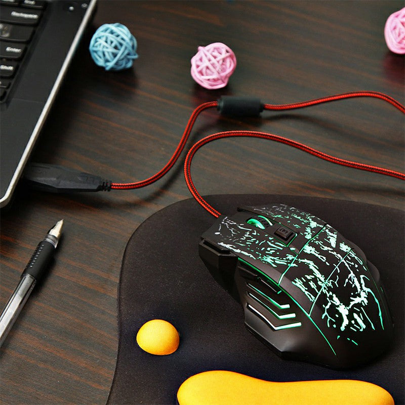 5500 dpi Optical Wired Gaming Mouse LED Backlit Professional Gaming Mouse