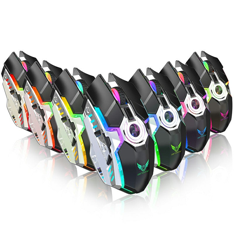 T30 2.4GHz Wireless 4-Keys 1600 DPI Adjustable Ergonomics Optical Vertical Mouse RGB Glowing Mouse