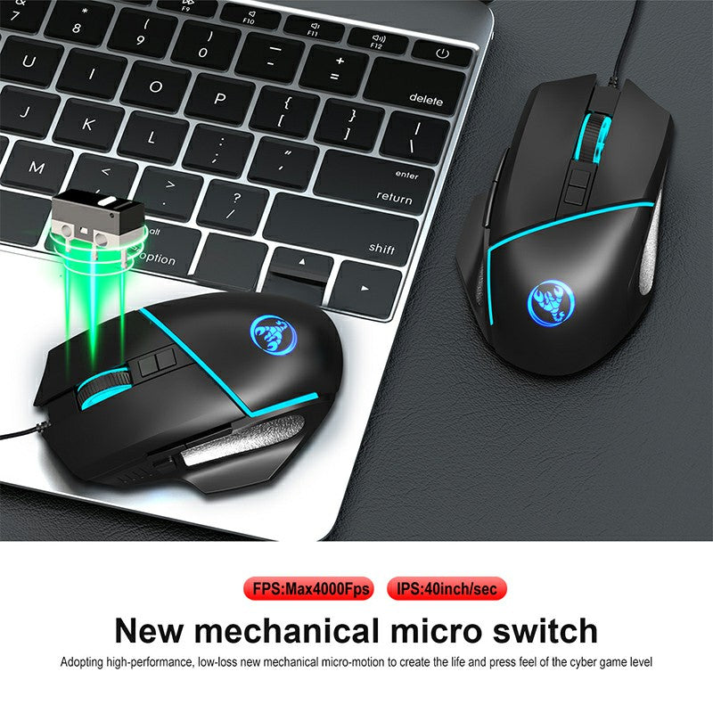 Scorpion RGB LED Colorful Ergonomics Gaming Mouse