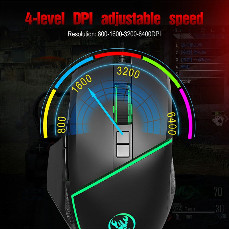 Scorpion RGB LED Colorful Ergonomics Gaming Mouse