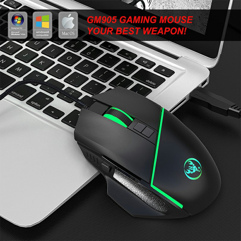 Scorpion RGB LED Colorful Ergonomics Gaming Mouse