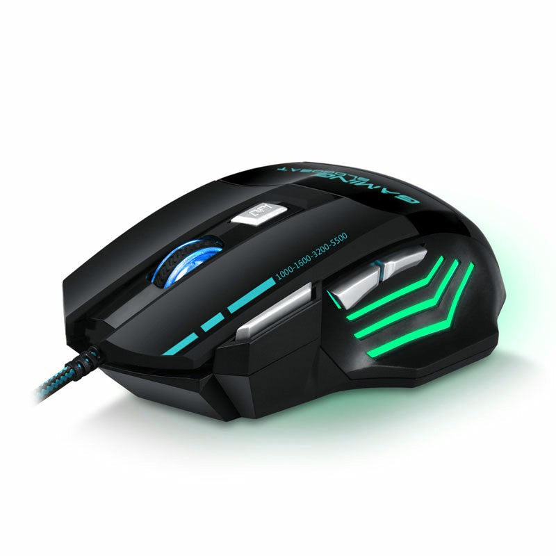 7200 dpi RGB Lighting Luminous Gaming Mouse 7-key Office Computer Mouse LED Gaming
