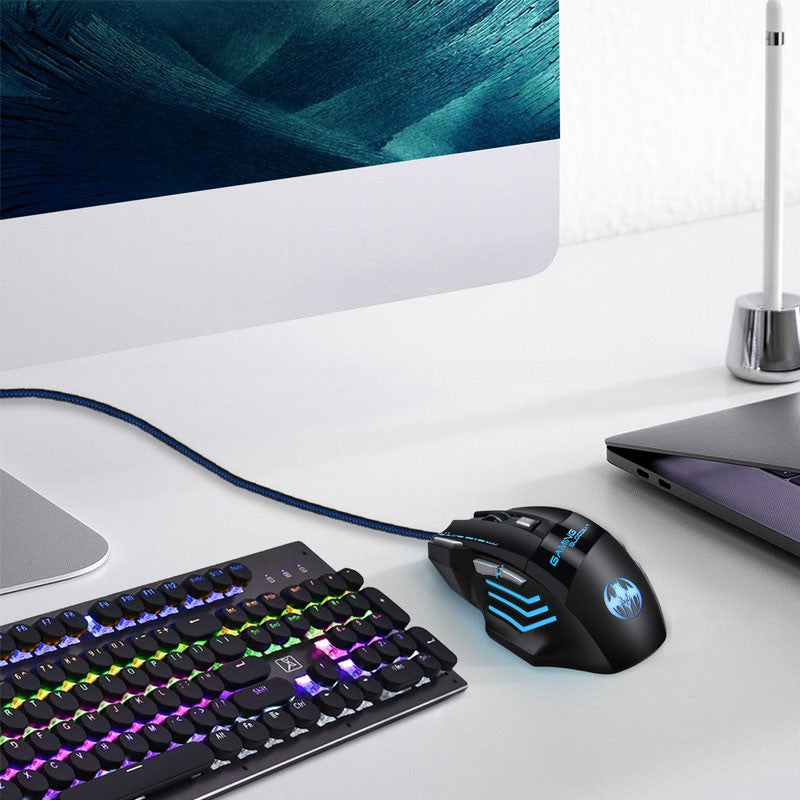7200 dpi RGB Lighting Luminous Gaming Mouse 7-key Office Computer Mouse LED Gaming
