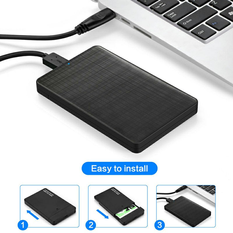Slidable Installation 2.5 inch SATA USB 3.0 Hard Disk Drive SSD External Enclosure Mobile Case