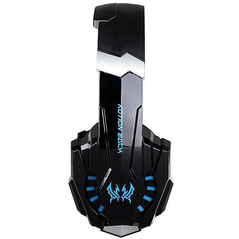 3.5mm LED Gaming Headset with MIC HiFi Headphones for Laptop Xbox - Black + Blue