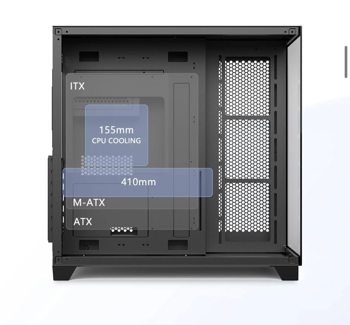 Two Panel White Transparent Tempered Glass 0.7mm SPCC Cool OEM Design Computer Accessories USB3.0 ATX Mid Tower PC Case