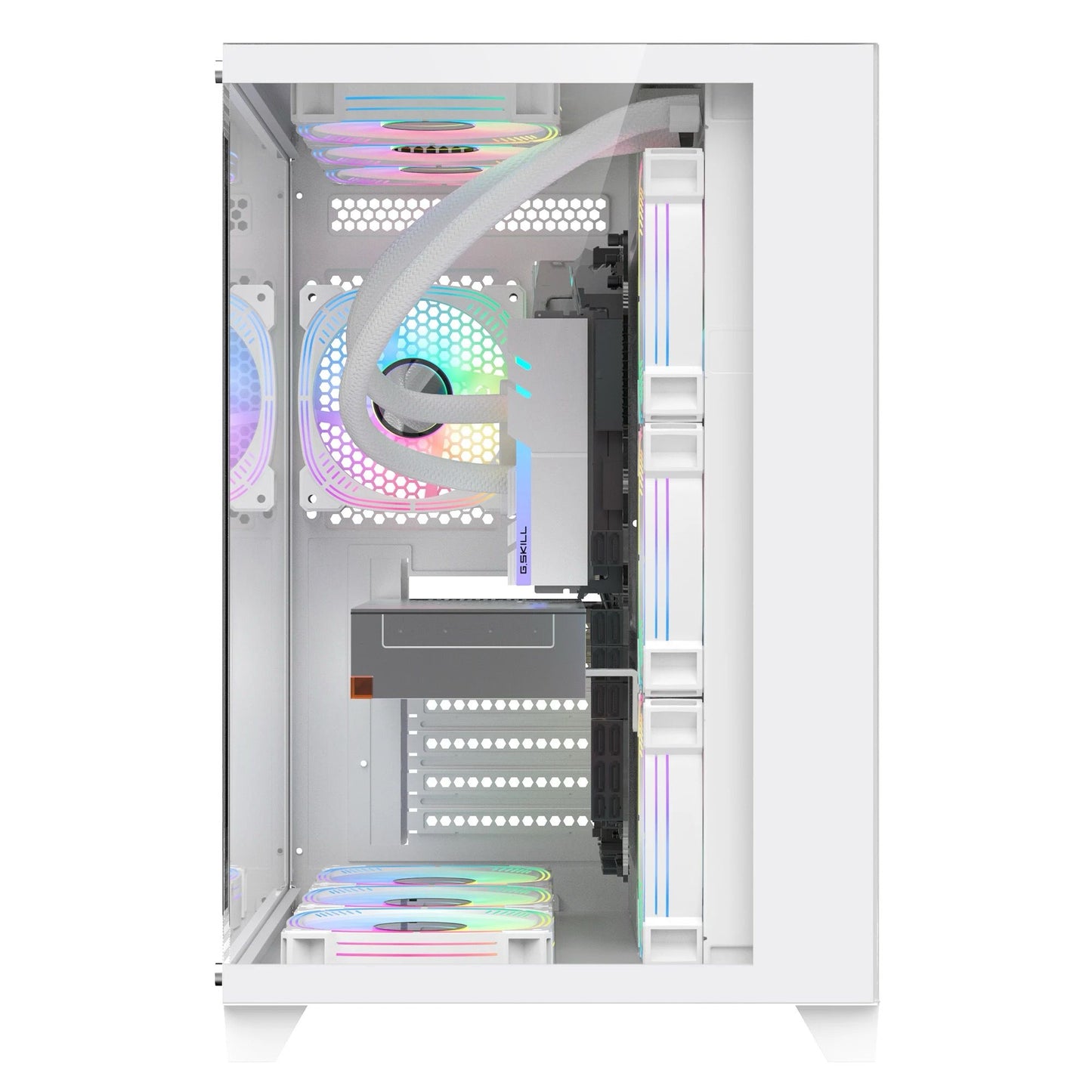 Two Panel White Transparent Tempered Glass 0.7mm SPCC Cool OEM Design Computer Accessories USB3.0 ATX Mid Tower PC Case