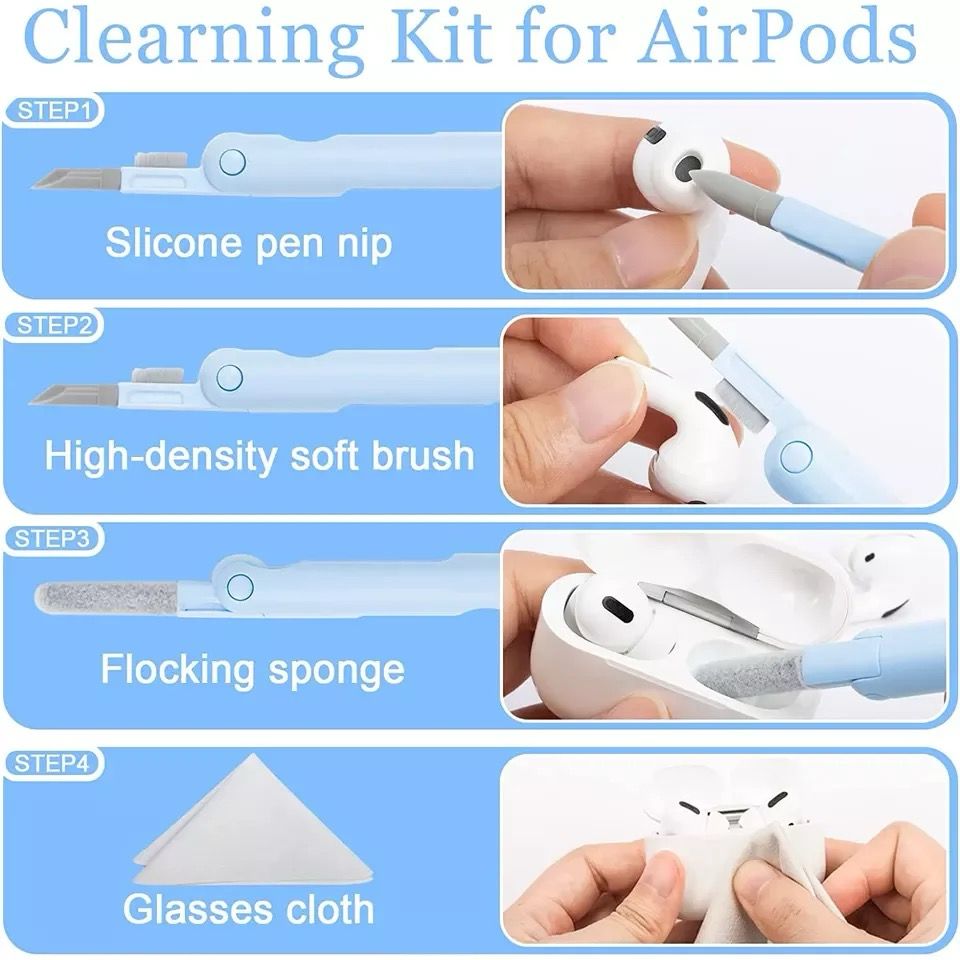 Multifunctional Keyboard Earphone Electronics Cleaner Brush Kit 7 in 1 Computer Phone Cleaning Set
