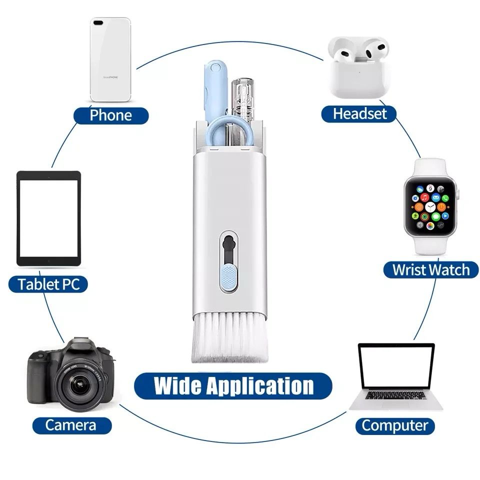 Multifunctional Keyboard Earphone Electronics Cleaner Brush Kit 7 in 1 Computer Phone Cleaning Set
