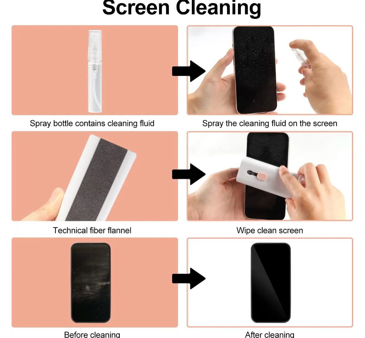 Multifunctional Keyboard Earphone Electronics Cleaner Brush Kit 7 in 1 Computer Phone Cleaning Set