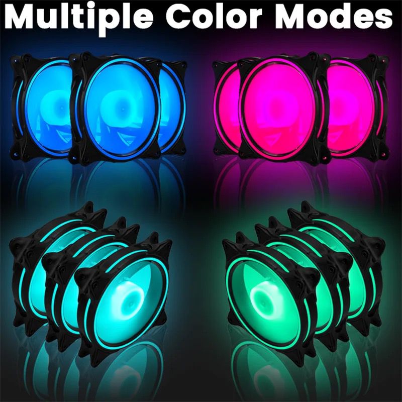 120mm PC Computer Case Fan Cooling Cooler 6PIN Adjustable RGB Led 12cm Mute Ventilador 5V DC ARGB Fans Adjust Speed Aura Sync Black / White