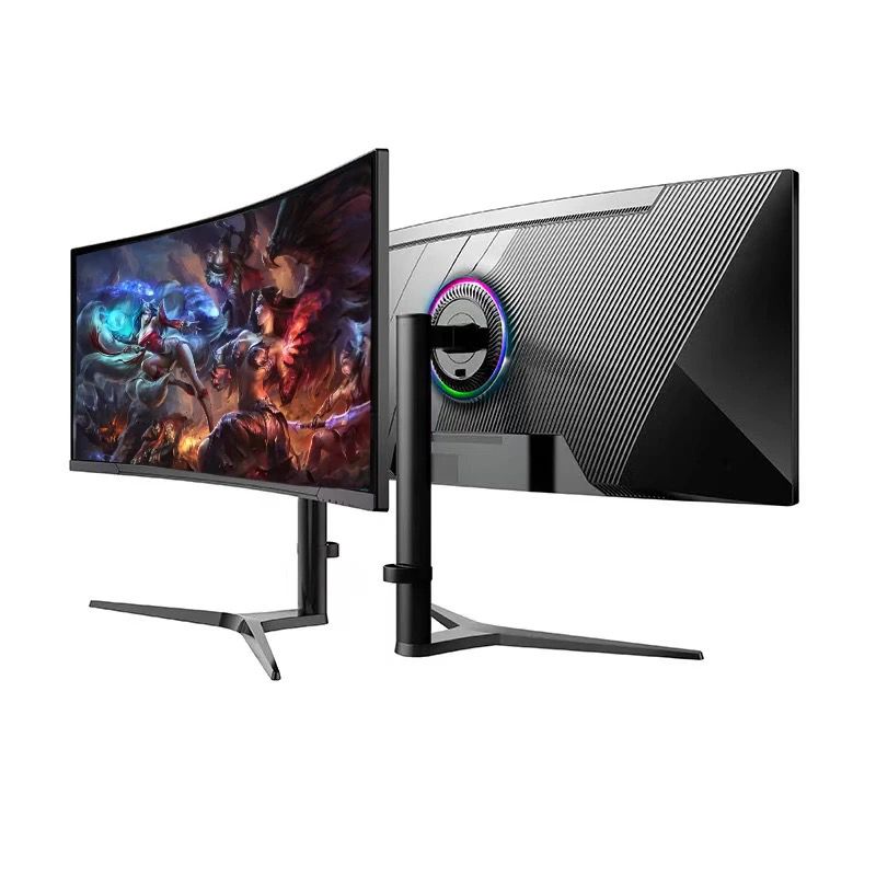 34" 2k 100hz Ultra Wide Curved Gaming Monitor Screen With Wide Spread Stand, Tillable Liftable
