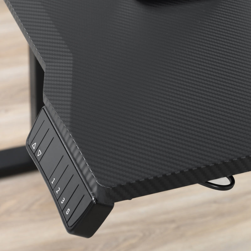 Electric Height Adjustable Standing Desk, 120 cm x 60 cm Memory Preset Stand Up Workstation for Home, Office, Black