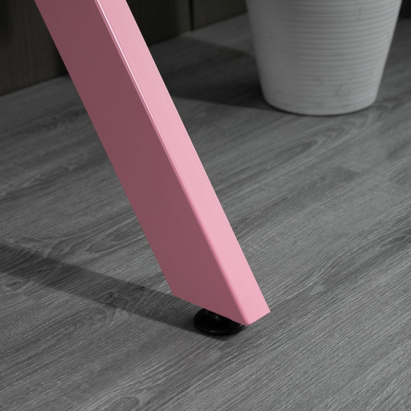 LED Pink Gaming Desk Office Desk Computer Table RGB Carbon Fibre Surface Headphone Hook Cup Holder Controller Rack Pink