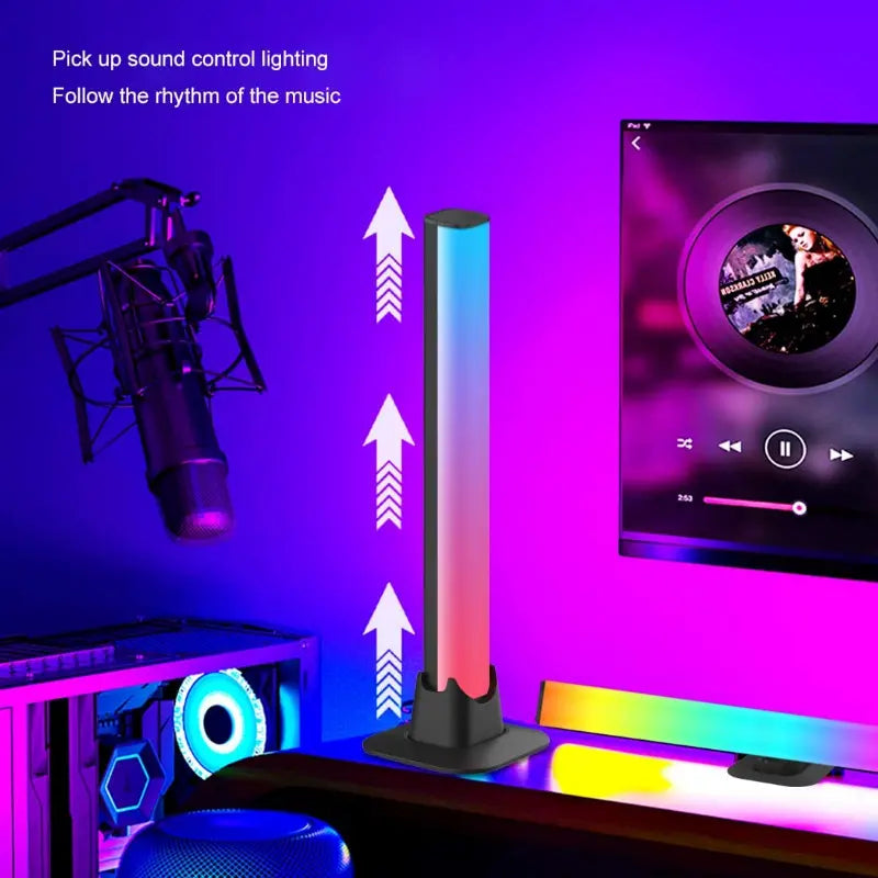 1pc Smart RGB LED Light Bars Night Light With BT APP Control Music Rhythm Lights Backlight For Gaming TV Room Decoration Lamp