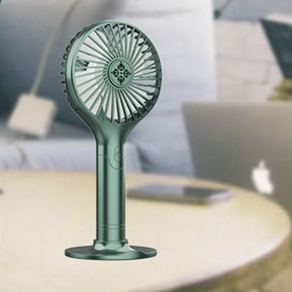Portable Hand-held Folding Cooling Desk Fan Mini Cooler USB Charging Blue White Pink Green