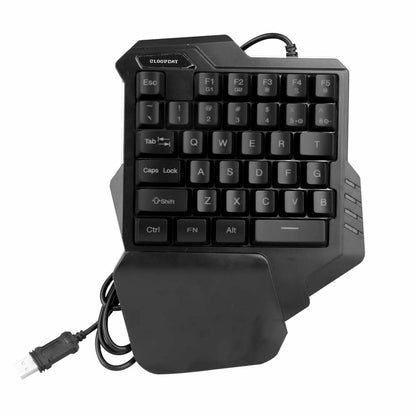 Gaming Keyboard + Mouse Set Anti-slip Wheel USB Wired Single Handedly Keyboard for PS4 Xbox One PC 360 Gaming