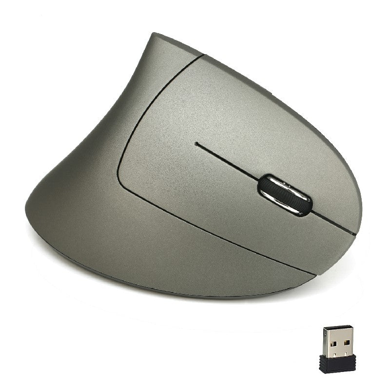 2.4GHz Wireless 4-Keys 2400 DPI Adjustable Ergonomics Mouse Optical Vertical Mouse Grey