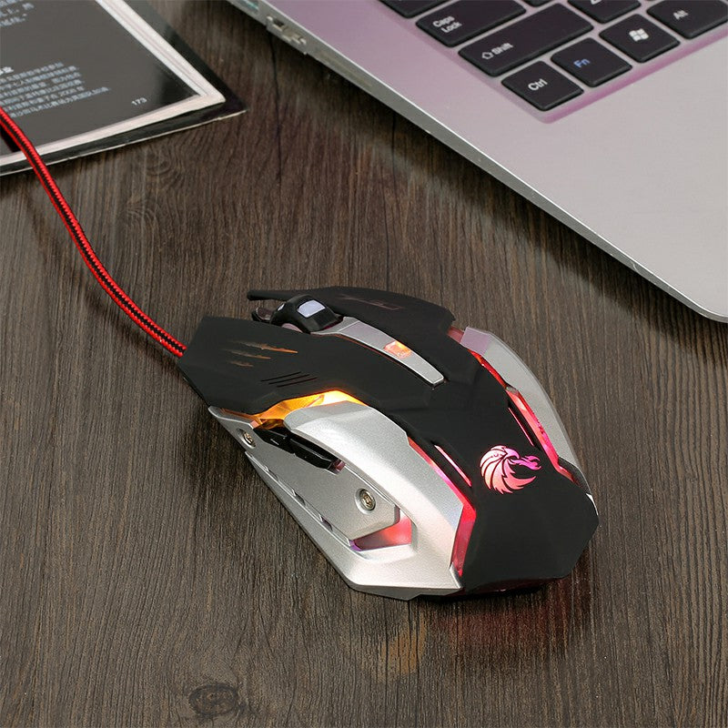 Professional Gaming Mouse with 7 Bright Colors LED Backlit 5500 dpi Optical Wired Gaming Mouse