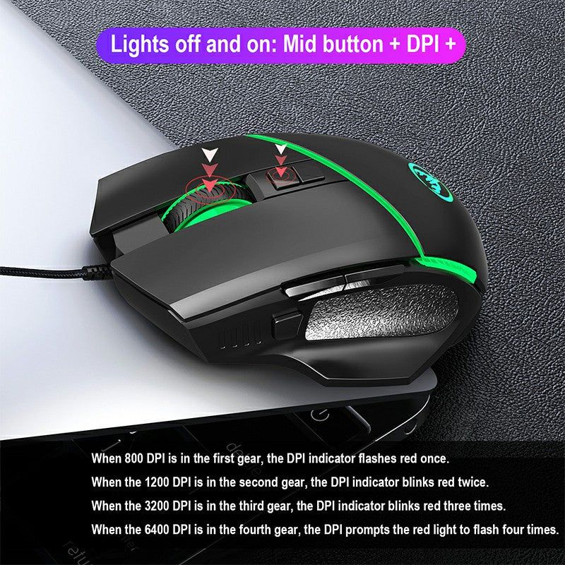 Scorpion RGB LED Colorful Ergonomics Gaming Mouse