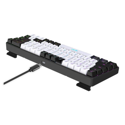 RGB Mechanical Gaming Keyboard White-Black 68 Key Red-Switch Blue-Switch ABS Caps Wired Membrane Gaming Office