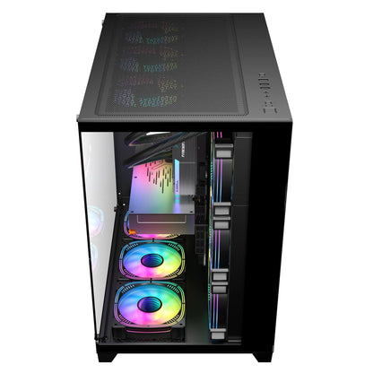 Two Panel Black Transparent Tempered Glass 0.7mm SPCC Cool OEM Design Computer Accessories USB3.0 ATX Mid Tower PC Case