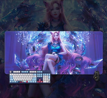 League Of Legends Character Large Smooth Gaming Mouse Mats Pads Darius, Camille, Ahri, Yasuo, Yone - Gaming Mouse Pads LoL Fans