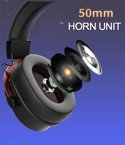 2.4G wireless PC gaming headset headphones microphone led light up